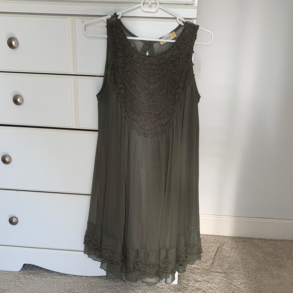 Altar’d State green lace dress